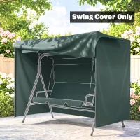 Outsunny Funda para Balancín de Jardín con Cremallera Cubierta para Muebles de Exterior 177x114x152cm Verde Oscuro(m-9)