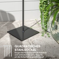 Outsunny Solar Staande Lamp Rattan met Lichtsensor 3 Automatische Lichtstanden in Boho-stijl IP44 Waterdicht(m-8)