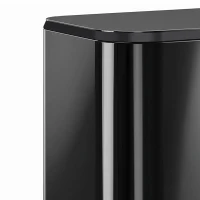 HOMCOM 50L Kitchen Bin, Metal Pedal Rubbish Bin with Soft Close and Stay-Open Lid, Removable Inner Bucket, High Gloss Black(m-13)