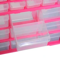 DURHAND 39 Drawers Parts Organiser Wall Mount Tools Storage Cabinet Small Nuts Bolts Garage Clear(m-7)