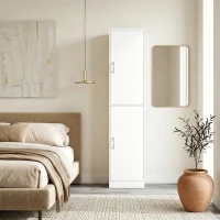 HOMCOM 180 cm hoge boekenkast, moderne kast met 5 niveaus en verstelbare planken, vrijstaande opbergkast, wit(m-9)