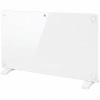 HOMCOM 1500W Smart Panel Heater Wall Mounted & Freestanding, Electric Heater with Weekly Timer, Open Window & Anti-Frost, White(m-1)