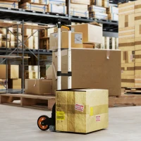 HOMCOM Folding Sack Truck, 70kg Lightweight Hand Truck with Wheels, Foldable Trolley Cart with Telescoping Handle for Warehouse, Office, Luggage, Silver Tone(m-2)