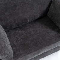 HOMCOM 2-in-1 slaapfauteuil met bedfunctie, slaapbank met 2 wasbare kussens en zijvakken voor woonkamer of slaapkamer(m-12)