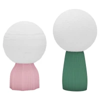 HOMCOM tafellampenset in planeten-Optiek, 3-kleurig, USB, kunststof, wit(m-1)