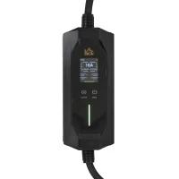 HOMCOM Mobiele wallbox 11 kW 8 m Type 2 laadkabel 6-16 A 3-fase CEE 16A naar Type 2 met instelbaar laadvermogen en starttimer(m-10)