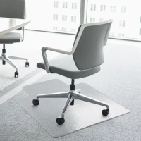 HOMCOM Office Chair Mat for Carpeted Floor, 90 x 120 cm Clear Computer Desk Chair Mat, BPA and Phthalate Free, Non-Slip Floor Protector for Home Office(m-2)