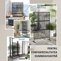Outsunny Paravan Oțel Negru Exterior(m-6)