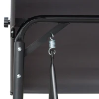 Outsunny 3-personen tuinschommelbank aluminium met zonnedak, grijs(m-9)
