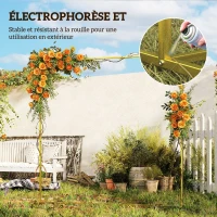 Outsunny Support d'arche de fond en métal doré pour mariage, 2 m, arche de jardin, mariage, arche de ballons floraux(m-5)