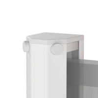 PawHut deur en traphekje oprolbaar eenhandsbediening PVC grijs(m-11)