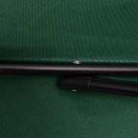 Outsunny Parasol Ø196 cm met kantelfunctie, zeshoekige balkonparasol voor strand balkon tuin, Groen(m-9)