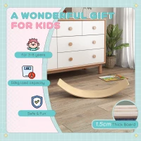 AIYAPLAY Wooden Balance Board for Children 3-8 Years Old, Natural Tone(m-6)