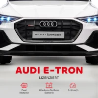 HOMCOM kindervoertuig elektrische auto elektrische kinderauto voor kinderen vanaf 3 jaar wit(m-4)