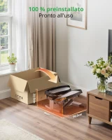 Twist Stepper per casa, imbottitura in silicone, pedali extra-grandi, resistente, 46x39,5x22,5 cm, Nero(m-4)