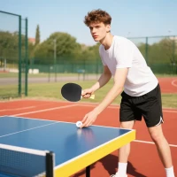 SPORTNOW Set 4 Racchette da Ping Pong e 8 Palline con Custodia per Trasporto, Rosso e Nero(m-7)