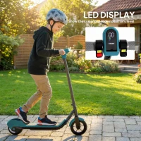 SPORTNOW Electric Scooter for Kids, with LED Display, Green(m-8)