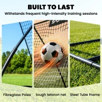 SPORTNOW Football Rebounder Net, Portable Kickback Football Rebounder Net with Carry Bag and Ground Stakes(m-4)