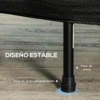 SPORTNOW Trampolín de Fitness Ø102 cm Cama Elástica Plegable con Marco de Acero Antideslizantes Carga 100 kg Azul(m-6)