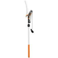 Outsunny 2-in-1 boomzaag met geïntegreerde takkenschaar, telescopische steel van 135/172/199 cm voor hoge takken, oranje(m-10)