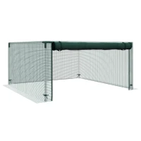 Outsunny 1,25 x 1,25 m Tuinnet, Plantenbeschermingstent met Ritssluiting, Insectenwerend Net, Staal, Groen(m-1)