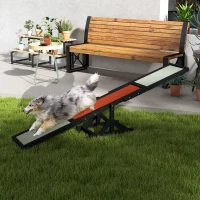PawHut Wooden Pet Seesaw for Big Dogs, Dog Agility Equipment with Anti-Slip Surface - Black(m-10)