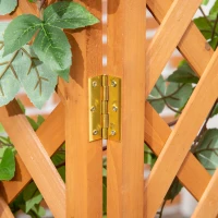 Outsunny Buitenzonnig verhoogd bed met latwerk, bloembak, bloempot, plantenpot bruin(m-8)