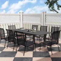 Outsunny Uitschuifbare Tuintafel Aluminium 160/220x90 cm Weerbestendig, Antislip Buffettafel Grijs(m-9)