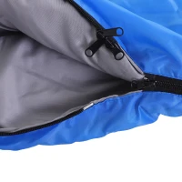 Saco de Dormir Doble Plaza Convertible en 2 Sacos Independientes 210x150 cm Azul(m-9)