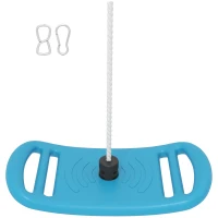 AIYAPLAY Balançoire enfant extérieur et intérieur avec corde réglable, mousqueton, charge max. 70 kg, bleu(m-1)