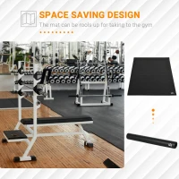 HOMCOM Multi-purpose Exercise Equipment Protection Mat Non-slip Floor Protector Gym Fitness Workout Training Mat 180 x 90cm(m-4)