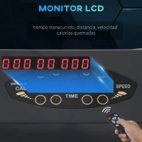 HOMCOM Cinta de Correr Plegable Cinta de Andar 1-6 km/h con Botón de Emergencia Pantalla LCD Control Remoto Potencia de Motor 500W Ahorra Espacio 105x56x108,5 cm Negro(m-4)
