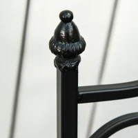 Outsunny tuinset 3-delige mozaïektafel eetgroep tuinmeubelset 1 tafel + 2 opklapbare stoelen terras metaal meerkleurig(m-8)