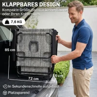 Outsunny Zonnebed Tuinligstoel Relaxlig, opvouwbaar, weerbestendig, 194 cm x 72 cm x 31 cm, Zwart + Grijs(m-7)