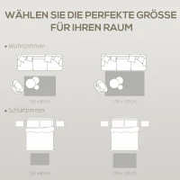 HOMCOM Tapijt Woonkamer Tapijt in Modern Stijl, wasbaar Vloertapijt 150 x 80 cm Donkergrijs(m-7)