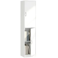 HOMCOM 180 cm hoge boekenkast, moderne kast met 5 niveaus en verstelbare planken, vrijstaande opbergkast, wit(m-11)