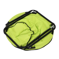 Outsunny Klapstoel, Opvouwbare Stoel, Campingstoel, Tuinstoel, Gepolsterde Stoel, Opvouwbaar, Metaal + Oxfordstof, 80 x 80 x 75 cm, Geel(m-7)