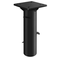 Outsunny Pied de parasol rectangulaire support parasol en métal enterré pour terrasse piscine 16,5 x 16,5 x 40 cm gris foncé(m-11)