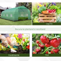 Outsunny, sera pentru gradina cu acoperis, 6x3x2, verde | Aosom Ro(m-7)