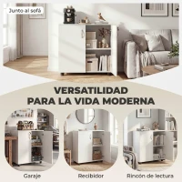 Vinsetto Archivador de Oficina con 2 Puertas Cerradura Estantes para Sala de Estar Estudio 80x40x80 cm Blanco(m-7)