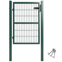 Outsunny Tuinhek van Staal met Handvat en Afsluitbaar Slot 97x170cm Groen(m-11)