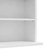 HOMCOM CD-/DVD-rek, 9 niveaus, smal staand rek met 6 verstelbare planken, voor 260 cd's, wit(m-10)