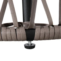 Outsunny Papasan Stoel Rotan Fauteuil met Kussen, Kunstrotan, Draaibaar, 87 x 97 x 86 cm, Beige(m-12)