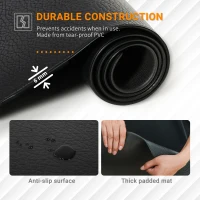 HOMCOM Multi-purpose Exercise Equipment Protection Mat Non-slip Floor Protector Gym Fitness Workout Training Mat 180 x 90cm(m-5)