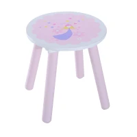HOMCOM Kaptafel make-uptafel voor kinderen kapcommode make-upcommode met kruk(m-8)