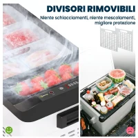 Outsunny Frigo Portatile Elettrico 20L con Maniglia e Schermo LCD, in Acciaio Zincato, 61x32x28.5 cm, Bianco(m-5)