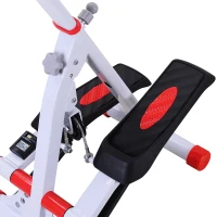 Stepper met handgrepen sidestepper hometrainer inklapbaar LCD-display staal(m-7)