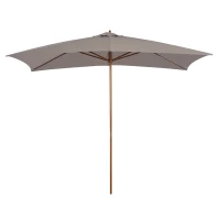 Outsunny Parasol droit rectangulaire Parasol de jardin grande taille grande taille dim. 3L x 2l x 2,5H m gris(m-1)