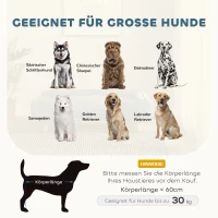 PawHut Hondenbank, huisdierenbank, huisdierenbed, afneembare en wasbare bekleding, natuurlijk + donkerblauw(m-4)