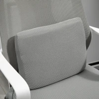Vinsetto bureaustoel, in hoogte verstelbare draaistoel, massagestoel, ergonomische directiestoel met massagefunctie, gamingstoel, nylon, grijs, 62 x 60 x 114-122 cm(m-9)